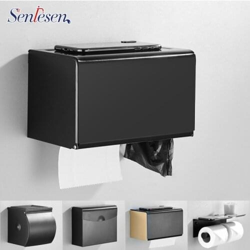 Free punch space aluminum nail-free shelf toilet paper box toilet tissue box toilet toilet paper box waterproof toilet paper
