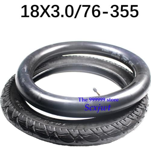 Free Shipping 18 x 3.0 inner and outer good quality tire with a bent Valve fits many gas electric scooters and e-Bike