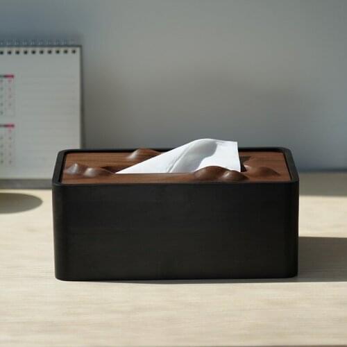 Chinese Style Natural Solid Sandal Wood Tissue Storage Box Container Table Desk Home Decoration High Level Friend Birthday Gift