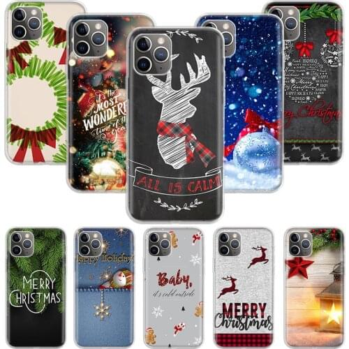 Merry Christmas gift Case for Apple iphone 11 12 Mini Pro XS Max XR X 7 8 6 6S Plus 5 5S SE 10 Ten Gift Silicone Phone Cover Coq