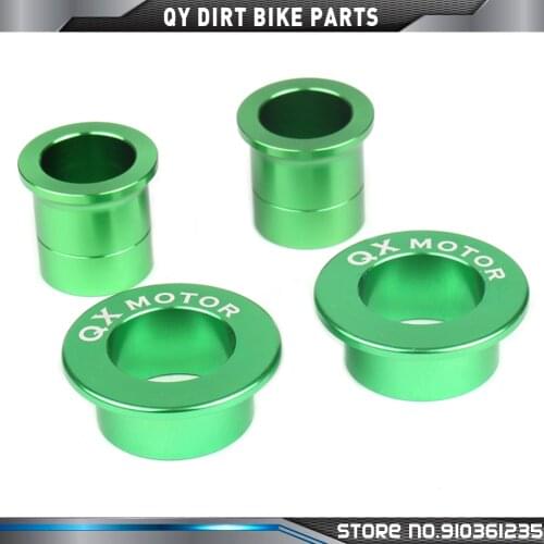 CNC Billet Aluminum Front Rear Wheel Hub Spacers Sets For KX125 KX250 KXF250 KXF450 Motorcycle Motorcross Dirt Bike Off Road