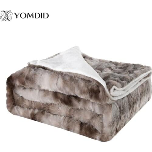 YOMDID Double-layer Blanket Thick Blankets Coffee Gray Short Plush Home Soft Sofa Bed Cover Frazadas Mantas De Cama Cobertor