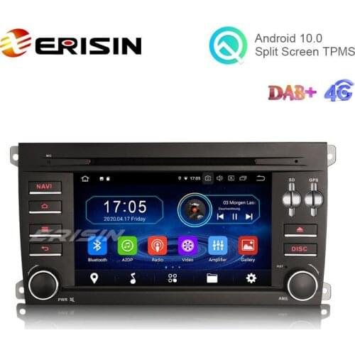 Erisin ES6914C 7" 8 Core Android 10.0 Car Stereo DAB+ Navi Bluetooth DVR OBD2 DVB-T2 WiFi Canbus 4G TPMS GPS for Porsche Cayenne