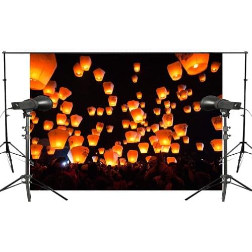 150x220cm Beautiful Prayer Light Drifted into Sky Backdrop Everybody Prayed Spectacularly Scene for Camera Photo