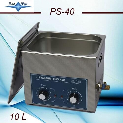 Hot sale ultrasonic cleaner 10L 240w PS-40 AC110/220v with timer&heating Circuit borar free basket
