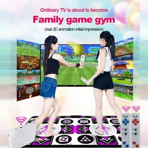 PVC Game Dance Mat Double Players Anti Slip With Wireless Receiver Remote Controller for Young People High Quality and Brand New
