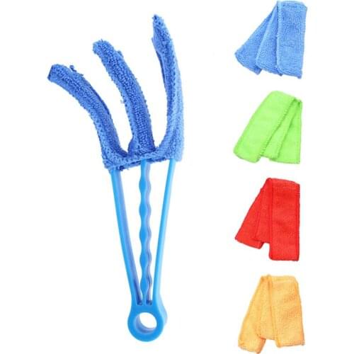 Multifunctional Window Blind Cleaner Duster Brush Removable Cleaning Brush Air Conditioning Cleaner With 4 Microfiber Sleeves