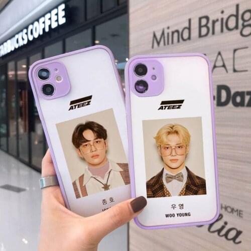 Ateez Kpop Fashion design cool Phone Cases Matte Transparent for iPhone 7 8 11 12 s mini pro X XS XR MAX Plus cover funda
