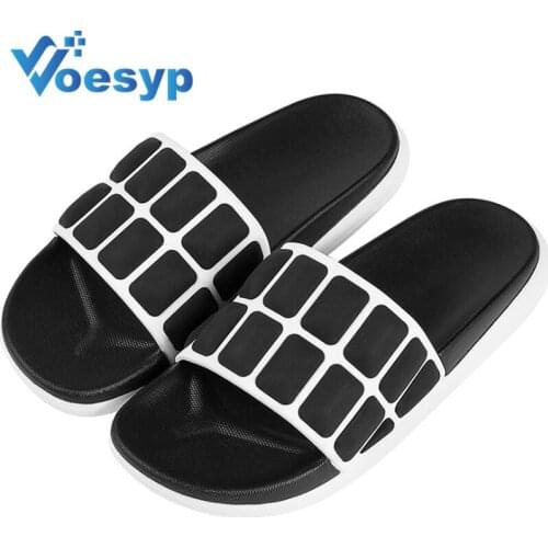 Flip Flops Man Shoes Massage Slip on Cozy Lattice Couple Slippers Pool Shoes Slides Sandals Fashion Mens Shoes