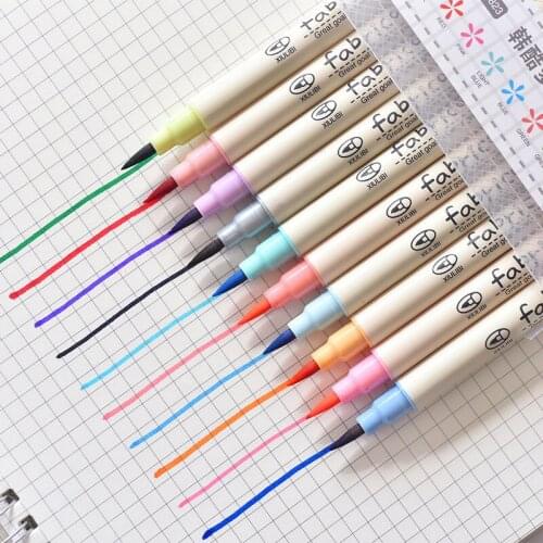 10 Pcs Watercolor Soft Brush Pen Color Calligraphy Marker Pens Set Chinese Stationery Drawing Art Markers School Supplies