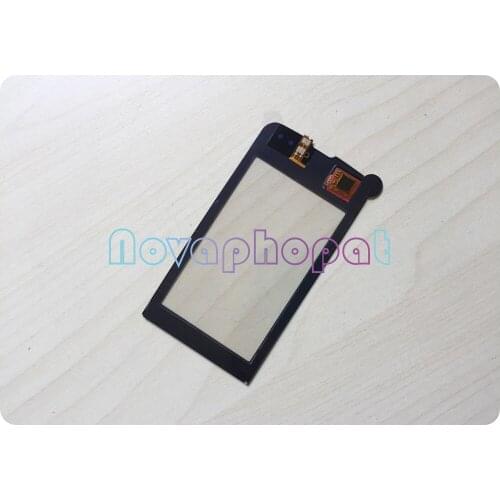 Novaphopat Black touchscreen For Nokia Asha 311 Touch Screen Digitizer Front Glass Panel Replacement + tracking