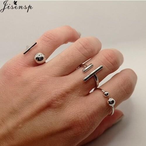 New Fashion Vintage Double Ball Rings for Women Girls Everyday Jewelry Statement Opening Knuckle Finger Ring Accessories