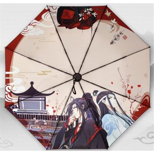 New Anime Grandmaster of Demonic Cultivation Lan Wangji Wei Wuxian BL Umbrella Rain Sun Cosplay Gifts