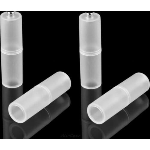 4X Battery Adapter Convertor Size AAA R03 to AA LR6 + Plastic Box NEW