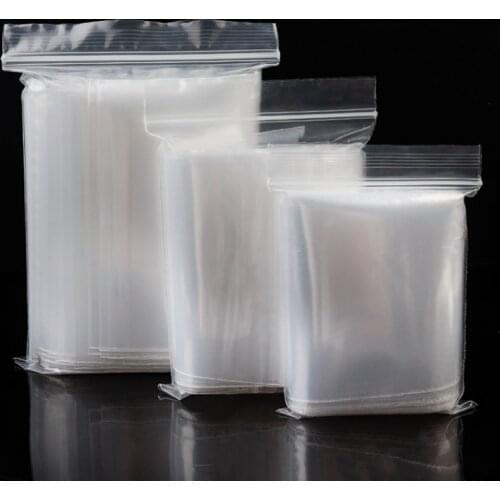 20-100pcs/lot Bulk OPP Bags Plastic Bags Thick Transparent Zip lock Jewelry Storage Bags Plastic Poly Clear Bags For Jewelry