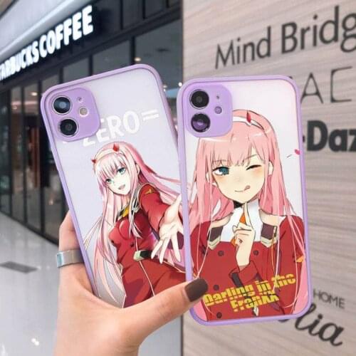 Zero Two Darling in the FranXX Anime Phone Cases matte transparent For iphone 7 8 11 12 plus mini x xs xr pro max cover