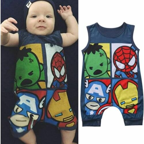Pudcoco 2020 Newborn Cartoon Baby Boy Girl Summer Clothes Romper Jumpsuit Outfits
