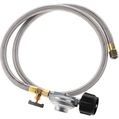High Pressure Propane Regulator - 0-30 PSI - Adjustable Propane Tank Regulator with 4ft Braided Hose