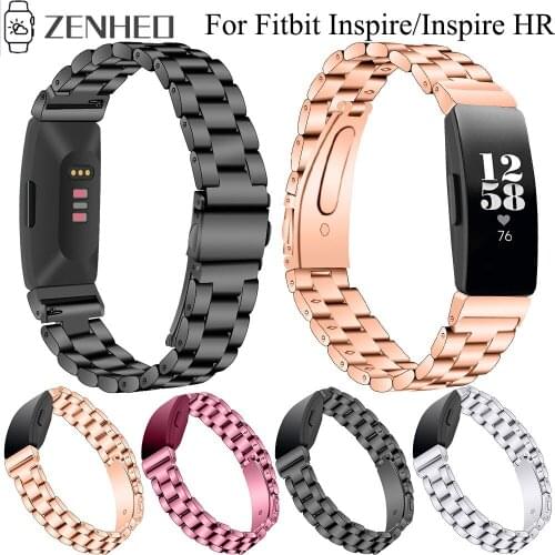 Stainless Steel Watch Band for Fitbit Inspire Replacement Wrist Strap for Fitbit Inspire HR Activity Tracker Bracelet Watchband