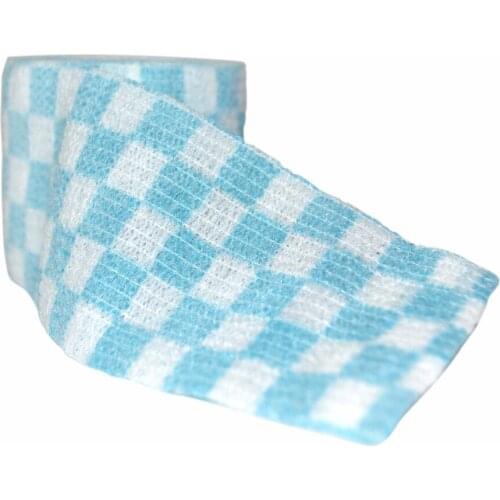 3PCS 4.5m*5cm Self-Adhesive Elastic Nonwoven Cohesive Bandage Sports Protection Blue And White Pet Leg Bandaging Safety