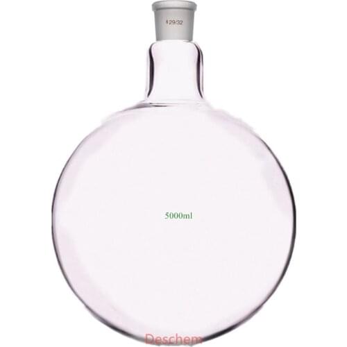5000ml 29/32 Round Bottom Glass Flask Single-Neck Lab Chemistry Reaction Vessel