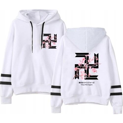 Hip Hop Hoodies Streetwear Tokyo Revengers Anime Hoodies Hooded Pullover Sweatshirts Tokyo Revengers Cherry Blossom Manga Hodies