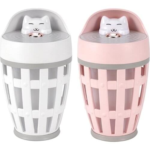 Air Humidifier 260ml Electric Air Humidifier Aroma Oil Diffuser USB Cool Mist Sprayer with Colorful Night Light for Home Car