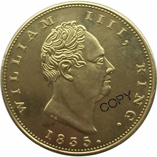 East British India Company Gold Coin 1835 William IIII KING Two Mohurs Brass Metal Copy Coin
