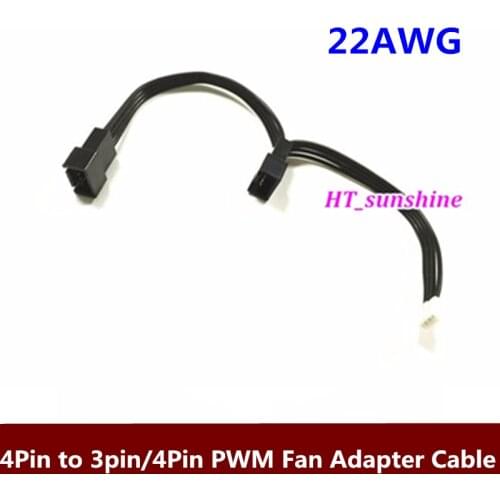 High Quality Video Card 4pin to 3pin / 4pin Fan PWM Power Adapter Cable 22AWG 20cm with shipping