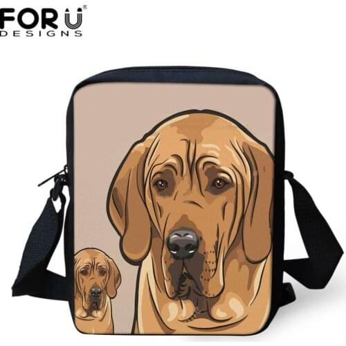FORUDESIGNS Women Messenger Bags Great Dane Dog Crossbody Bags for Girl Casual Ladies Bolsa Mini Canvas Shoulder Travel Bag
