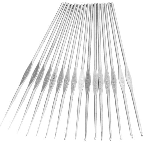 1pc Metal Handle Crochet Hook Knitting Needle 0.5-2.7mm Lace Crochet Needles Set DIY Knitting