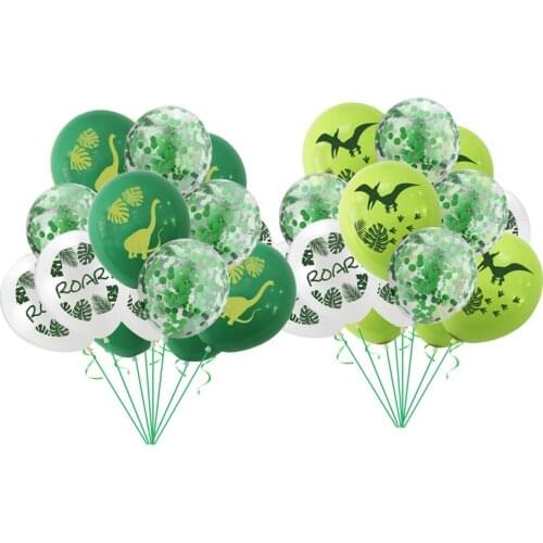 10/15pcs12inch Dinosaur Birthday Latex Balloons Jungle Wild Animal Party Decorations Kids Birthday Party Dinosaur Theme Supplies