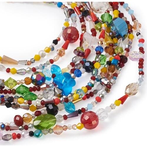 10 Strands Mixed Electroplate Glass Beads Faceted Loose Spacer Beads for DIY Beading Jewelry Making Findings Accessories