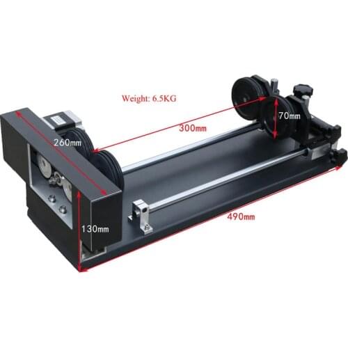 4 Wheels rotary attachment working table for Glass bottle in laser engraving and cutting machine