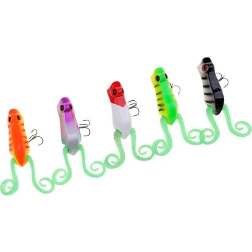 5 Pieces Fishing Lures Crankbaits Hooks Artificial Soft Bait Tackle