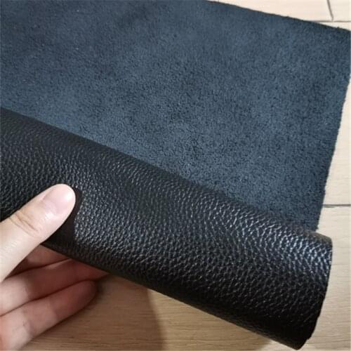 Black 780 Litchi Pattern Whole Top Layer Cowhide Soft Bag Belt Edging Suitcase Diy Handmade Leather Accessories