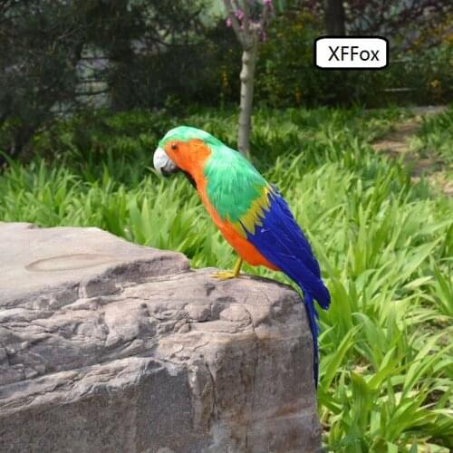 Big real life green&orange parrot model foam&feather simulation parrot bird gift about 42cm xf0222