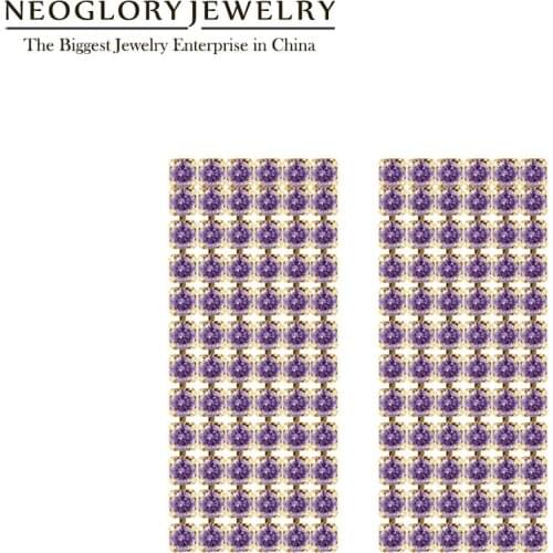 Neoglory 2020 New Fashion 2MM CZ 6Rows 3cm Claw Chain Crystal Tassel Earrings For Women Bride Jewelry For Wedding Gift Souvenir