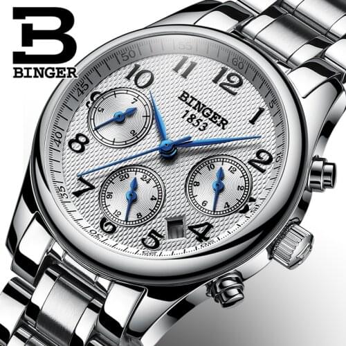 Switzerland BINGER Women Watches Luxury Brand Japan Quartz Movement Watch Waterproof Relogio Feminino Sapphire Clock B-603W-1
