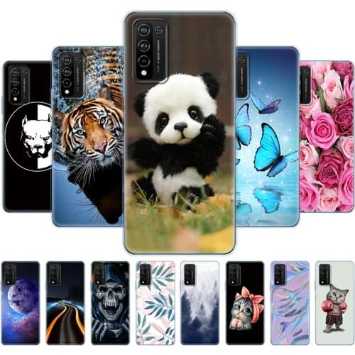 For Honor 10X Lite Case Silicon TPU Soft Back Cover Phone Case For Huawei Honor 10X Lite Bumper 10XLite Funda Etui Bag Panda