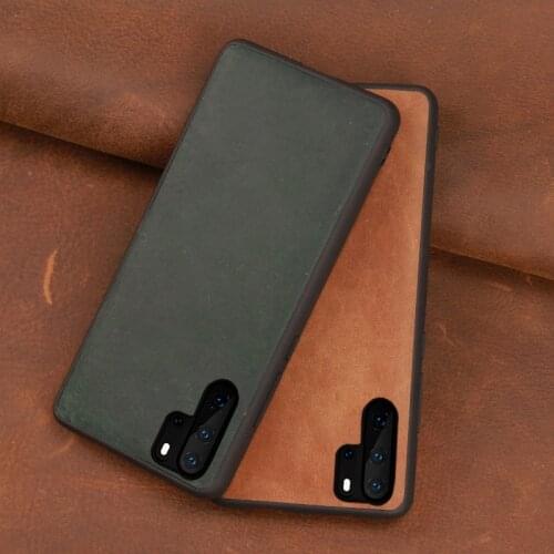 Cowhide Phone Case For Huawei P20 P30 lite Mate 10 20 Pro Y9 P smart 2019 Crazy Horse skin Cover For Honor 8X 9 10 20 lite case