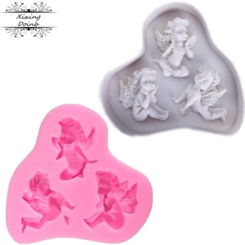 DIY cute baby angel frame silicone mold fudge mold cake decoration tool Angel Chocolate Mold