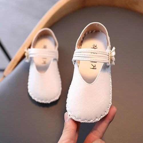 Girls Princess Shoes Flower Leather Flats Kids Casual Shoes 2021 Spring Summer New Soft Non Slip Children Shoes E496