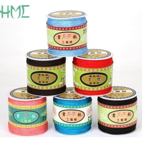 Hot Sale High Quality Jade Line 0.8mm 22Color To Selection 100yards/Roll Chinese Knot String Cord For DIY Necklace Making Craft