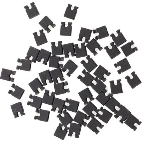 Fashion 50 pcs 2.54mm Jumper Cap mini Jumper Short Circuit Cap Connectors