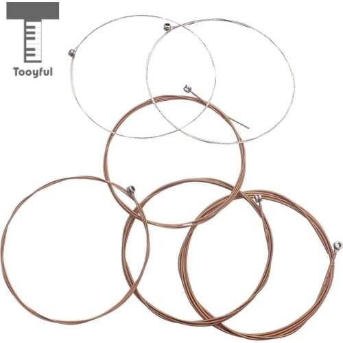 Tooyful Durable 6 Pieces Acoustic Guitar Replacement Strings Set DIY Musical Instrument Accessory