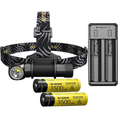 NITECORE HC33 Headlight XHP35 HD max 1800 lumen head lamp beam distance 187 meter portable outdoor search rescue head light