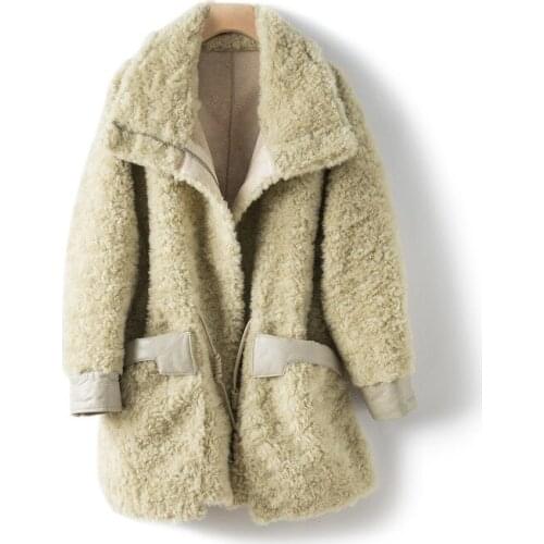 Autumn Winter Coat Women Clothes 2019 Sheep Shearing Real Fur Coat 100% Wool Jacket Women Korean Lamb Fur Tops HYL1936 YY1957