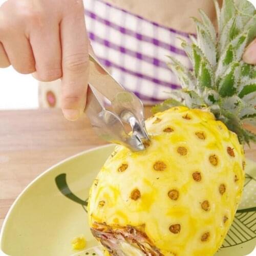 Pineapple Eye Peeler Pineapple Seed Remover Stainless Steel Pineapple Eye Clip Fruit Knife Kitchen Pineapple Slicer Tool Sets