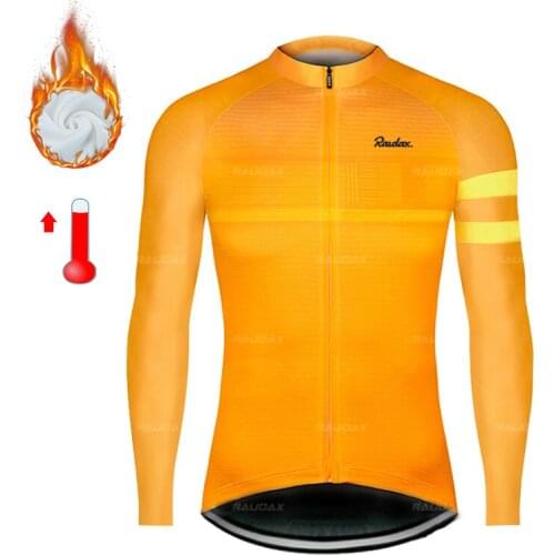 Raudax 2021 Men Winter Jackets Team Winter Long Sleeve Warm FleeceCycling Clothing MTB Cycling Jerseys Ropa Ciclismo Triathlon
